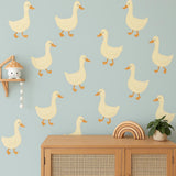 Goose Wall Decals | Removable Nursery Stickers | Storybook Baby Room Decor | Boho Goose Wall Art | Reusable Farm Animal Decals for Kids