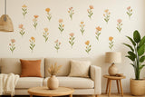 Flower Wall Decals | Boho Nursery Decor | Removable Wildflower Wall Stickers | Whimsical Baby Room Floral Wall Art