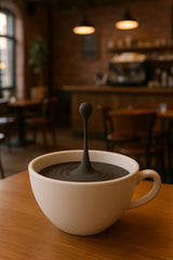 3D Printed Coffee Art | Floating Coffee Drop Sculpture Optical Illusion Desk Decor | Coffee Bar Display Coffee Lover Gift