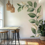 Large Vine Leaf Wall Decal | Botanical Wall Art | Greenery Wall Sticker | Removable Vinyl Mural for Kitchen, Dining Room, or Entryway Decor