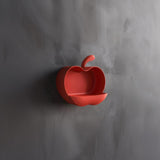 3D Printed Apple Wall Shelf | Modern Fruit Inspired Floating Shelf Design | Unique Playful Home Decor | Contemporary Kitchen Wall Accent