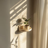 3D Printed Round Wall Shelf | Minimalist Floating Display Ledge | Modern Curved Wall Decor Accent for Stylish Contemporary Home Interiors