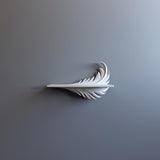 3D Printed Feather Wall Shelf | Sculptural Floating Display Ledge | Minimal Modern Wall Decor Accent for Contemporary Stylish Home Interiors