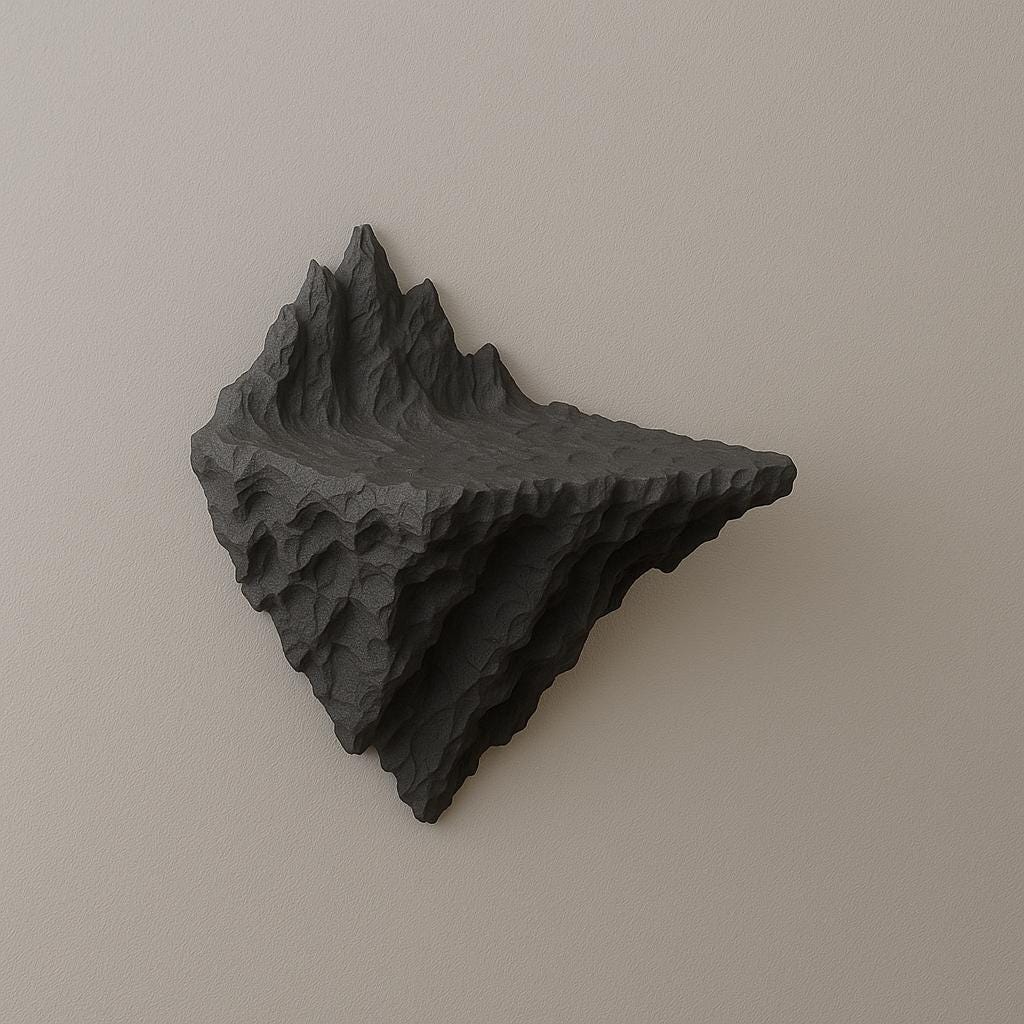 Mountain Wall Shelf | 3D Printed Floating Shelf | Volcanic Rock Decor