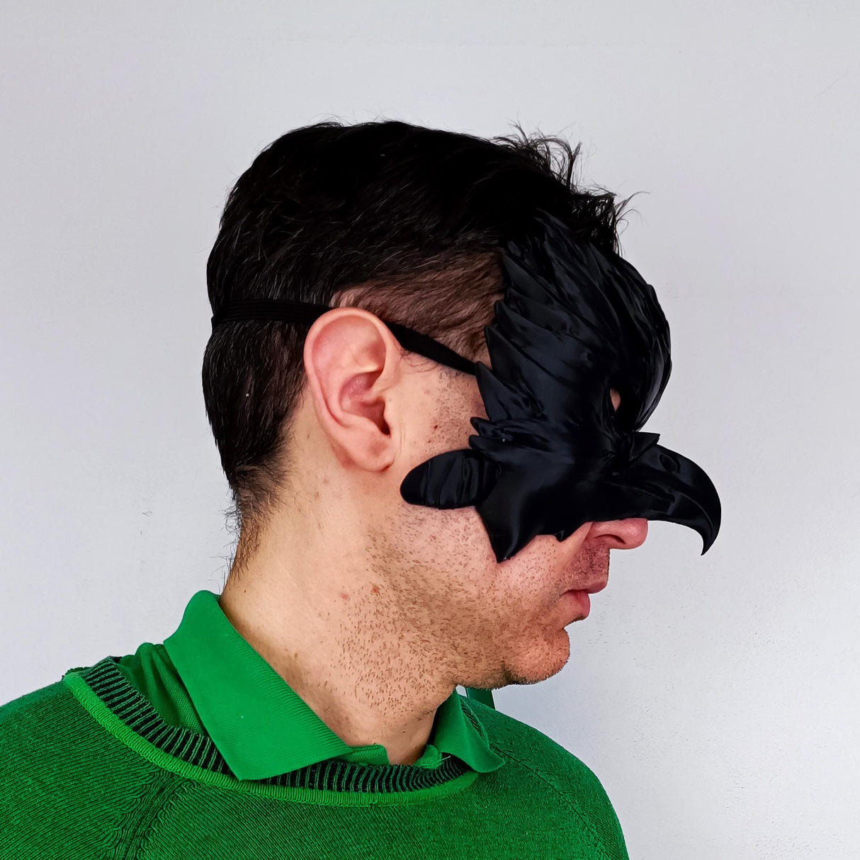 Black Raven Mask | Plague Doctor Cosplay Gothic Bird Mask | 3D Printed Fantasy Warrior Mystical Shaman Mask