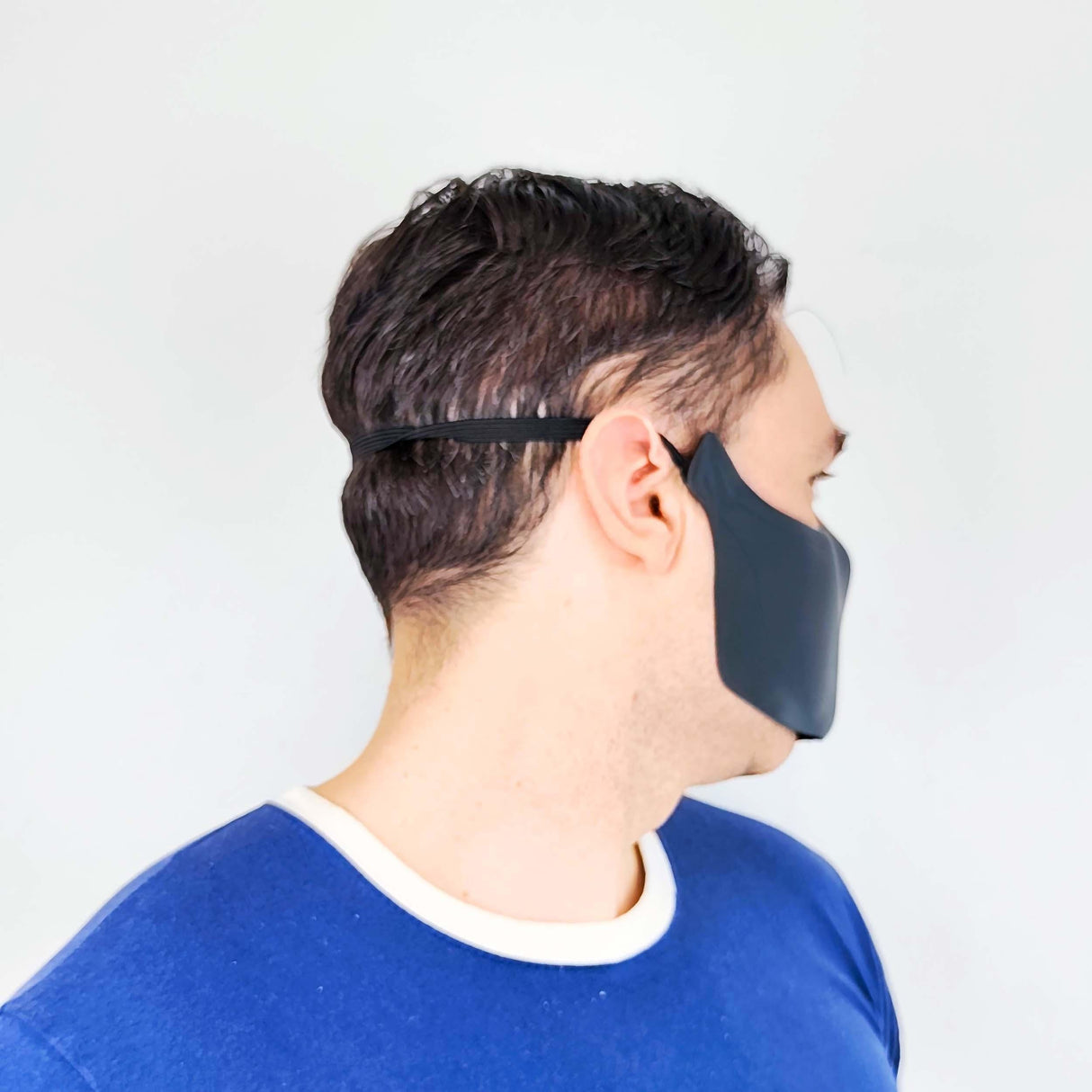 Matte Black Futuristic Half Face Mask | 3D Printed Cyberpunk Costume Accessory | Lightweight Cosplay Mask for Women Men Masks