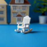 Miniature Rocking Chair | 3D Printed Dollhouse Furniture | 1:12 Scale Wooden-Style Rocker