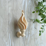 3D Printed Torch Wall Decor | Modern Minimalist Flame Sculpture | Unique 3D Printed Wall Art Accent for Contemporary Creative Home Interiors