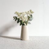 3D Printed Origami Vase | Minimalist Ribbed Vase for Fresh Dried Flowers | Modern Geometric Home Decor | Unique Gift for Her | Table Flower