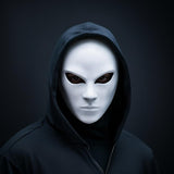 Anonymous Cosplay Mask | Stealth Assassin Sci-Fi Villain Mask | Halloween Costume Gothic Horror Mask 3D Printed Faceless Phantom Horror Mask