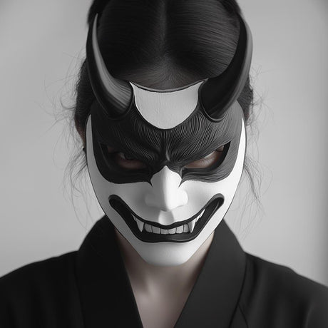 3D Printed Oni Mask | Japanese Demon Samurai Warrior Mask | Cosplay Fantasy Mask
