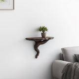 Twisted Root Wall Shelf | Organic Floating Shelf for Plants | 3D Printed Tree Shelf