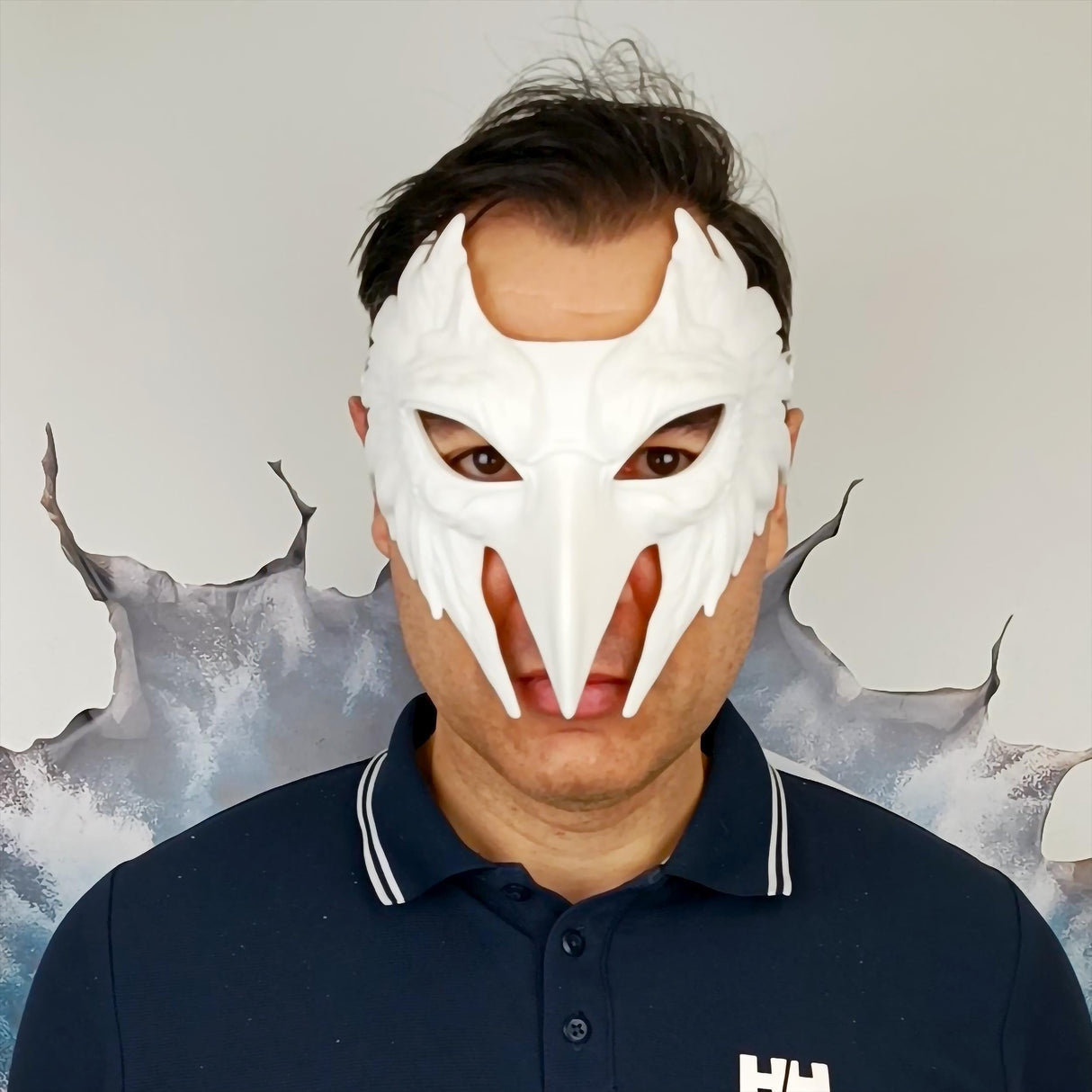 Bird Mask | Feathered Raven Cosplay Mask | Halloween Costume Mask