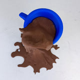 Floating Spilling Coffee Cup | 3D Printed Coffee Illusion Sculpture Kitchen Decor | Coffee Bar Display Optical Illusion Unique Lover Gift