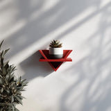 3D Printed Wall Triangle Shelf | Small Plant Display Shelf | Altar Shelf | Mini Shelf | Aesthetic Room Wall Hanging Decor