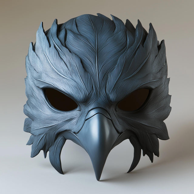 3D Printed Raven Mask | Gothic Bird Warrior Mask | Plague Doctor Cosplay Fantasy Beak Mask
