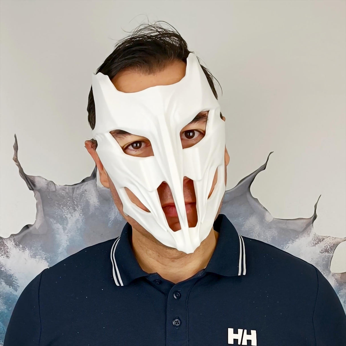 Biomorphic Cyberpunk Warrior Mask | 3D Printed Futuristic Skeleton Mask | Sci-Fi Cosplay Mask | Costume Mask | Abstract Fantasy Mask