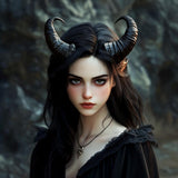 Curved Ram Horns | 3D Printed Demon Horns | Fantasy Cosplay Headpiece