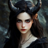 Curved Ram Horns | 3D Printed Demon Horns | Fantasy Cosplay Headpiece