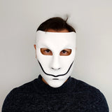 Smiling Phantom Mask | Creepy Halloween Mask | 3D Printed Anonymous Cosplay Mask | Horror Villain Sinister Masquerade Mask Stealth Assassin