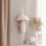 3D Printed Mushroom Wall Decor | Soft Pastel Ribbed Sculpture | Modern Minimalist Accent for Contemporary Interiors and Creative Studios