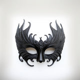3D Printed Gothic Masquerade Mask | Dark Fantasy Costume Mask Venetian Half Mask | Cosplay Mask | Baroque Filigree Mask Gothic Festival Mask