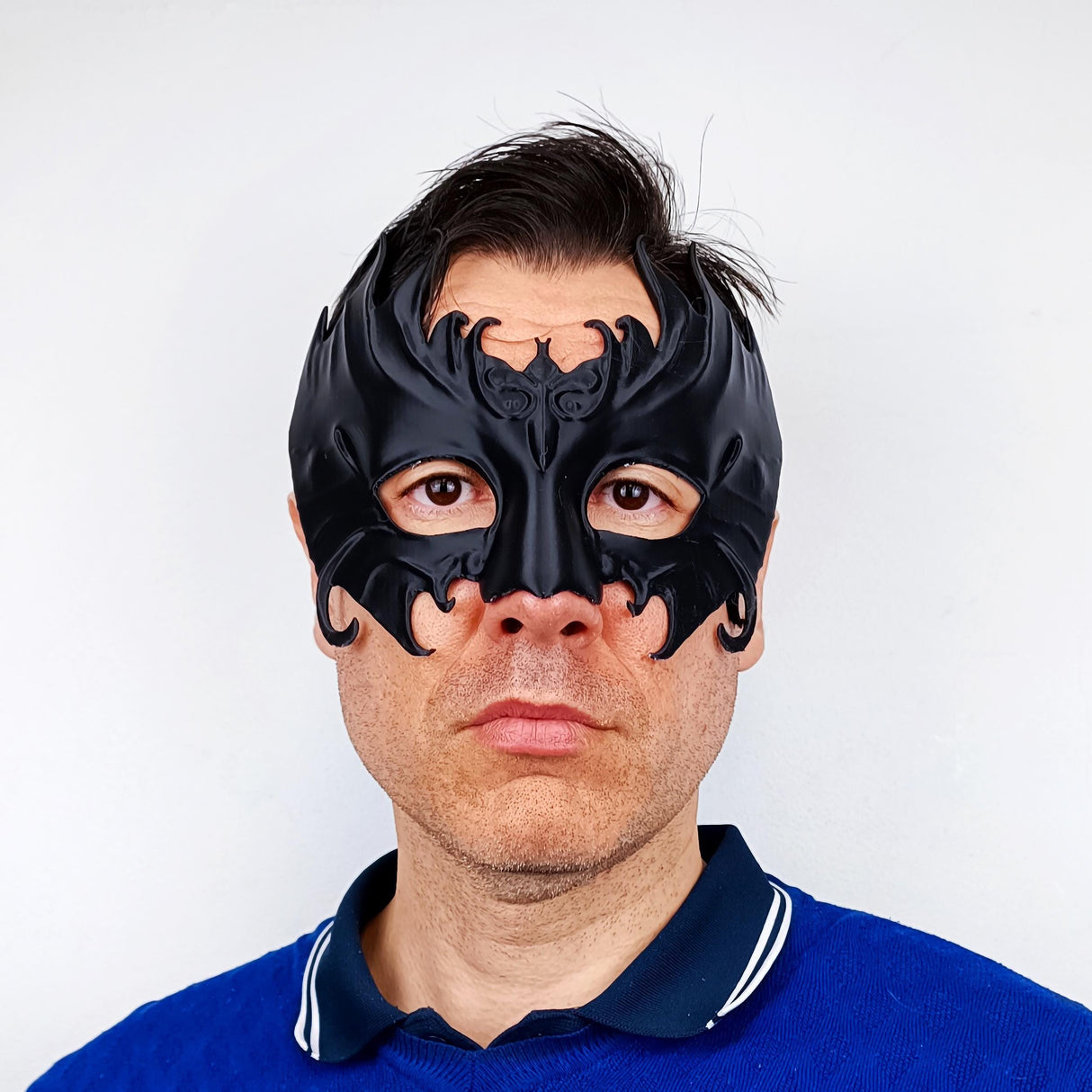 3D Printed Gothic Masquerade Mask | Dark Fantasy Costume Mask Venetian Half Mask | Cosplay Mask | Baroque Filigree Mask Gothic Festival Mask