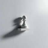 3D Printed Chess Pawn Wall Shelf | Minimal Floating Ledge Display | Modern Geeky Room Decor Accent for Game Rooms Offices and Libraries