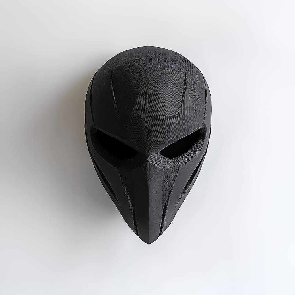 Supervillain Mask | Tactical Cosplay Horror Face Mask | 3D Printed Comic Book Villain Mask | Skull Warrior Armor Costume Dystopian Mask