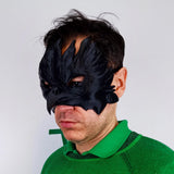 Black Raven Mask | Plague Doctor Cosplay Gothic Bird Mask | 3D Printed Fantasy Warrior Mystical Shaman Mask