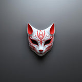 Red Fox Mask | 3D Printed Japanese Mask | Anime Cosplay Mask | Kitsune Yokai Spirit Mask | Festival Fox Mask | Costume Prop Demon Mythology