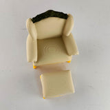 Dollhouse Victorian Armchair & Ottoman | 1:12 Scale Miniature Furniture | 3D Printed Elegant Dollhouse Chair