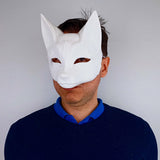 3D Printed Kitsune Mask | Fox Spirit Mask | Japanese Cosplay Festival Mask | Anime Mythical Fox Mask | Fox Demon Mask