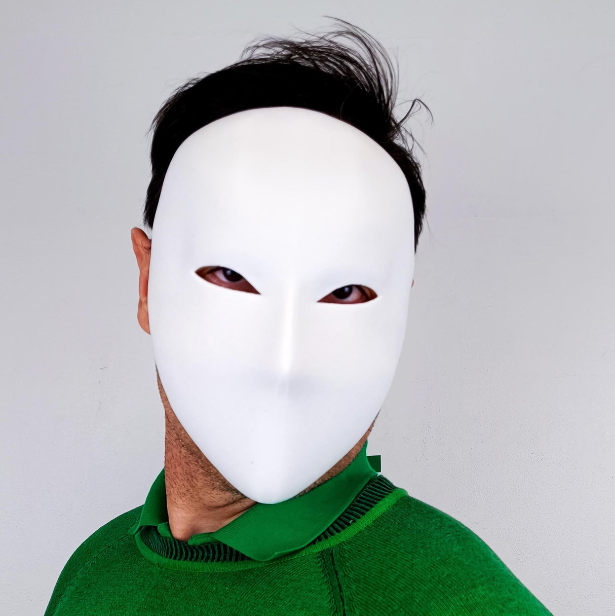 Custom Blank Face Mask | Minimalist Cosplay Mask | White or Colorful Costume Mask | 3D Printed Mask for Halloween & Events