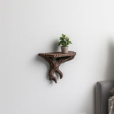 Tree Branch Wall Shelf | 3D Printed Floating Shelf | Nature Inspired Wall Art | Rustic Branch Shelf for Plants | Woodland Home Walls Decor