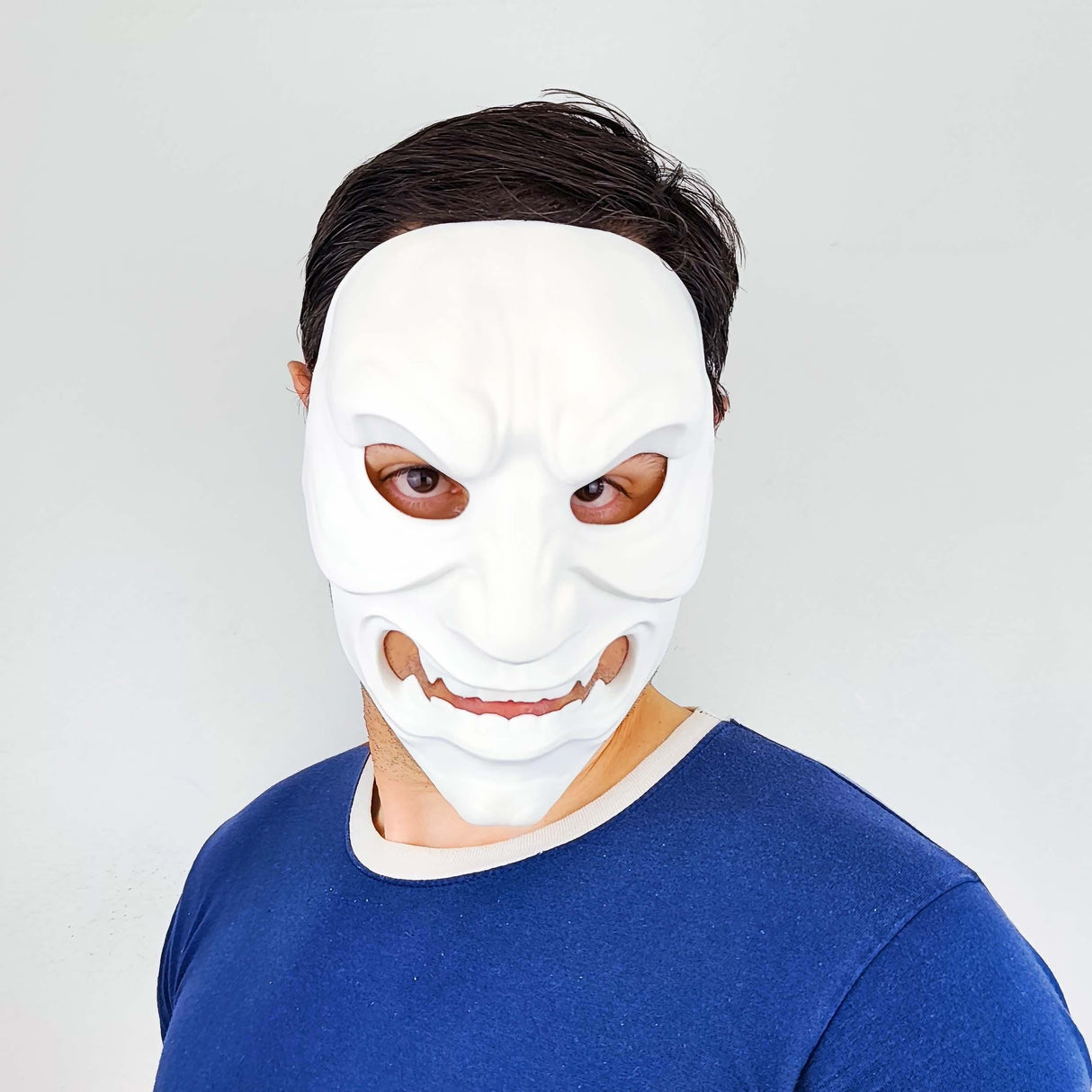 Full Oni Samurai Mask | 3D Printed Demon Mask | Japanese Warrior Cosplay