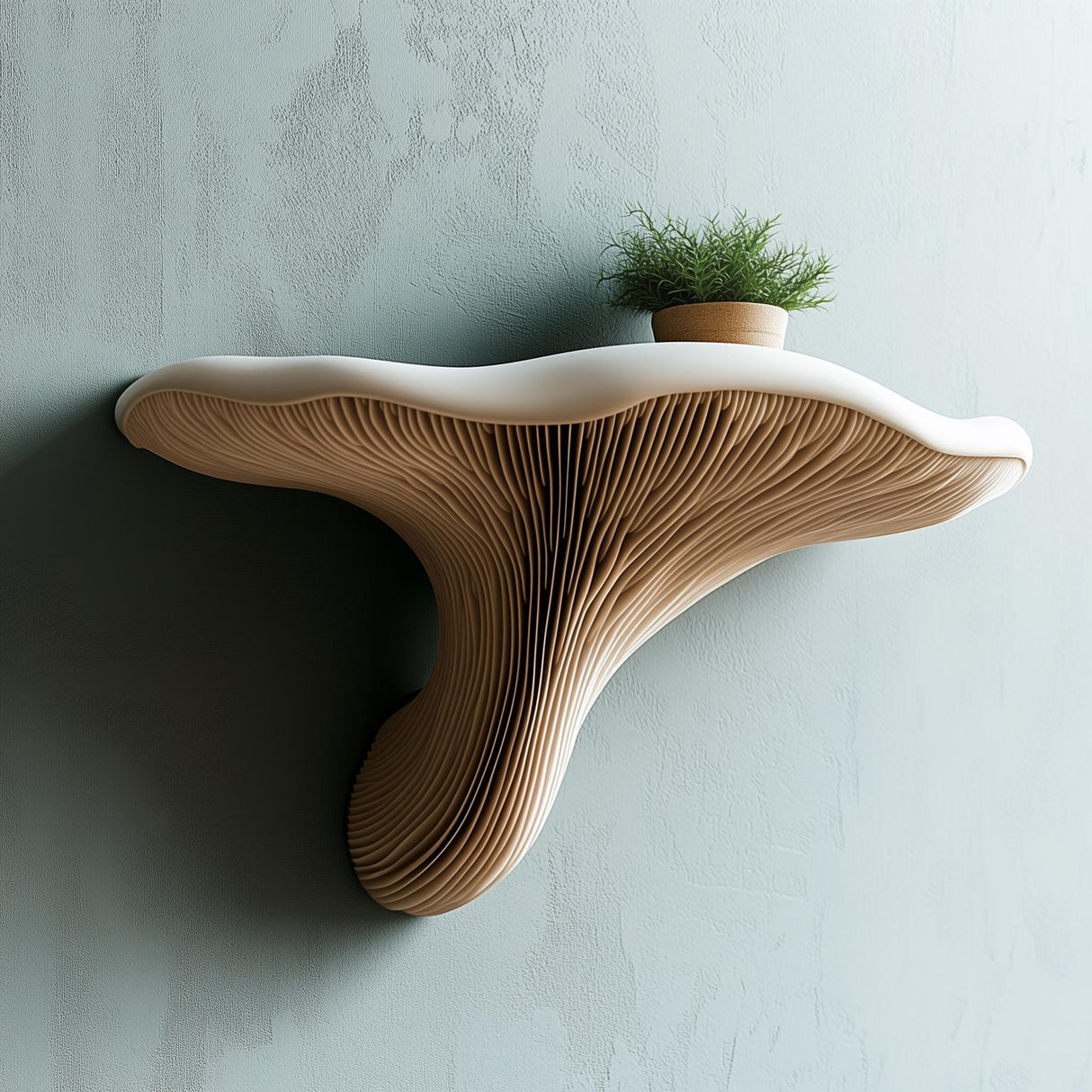 Mushroom Floating Wall Shelf | 3D Printed Organic Wall Decor | Nature Inspired Home Accent Modern Wall Mounted Shelf | Fungi Aesthetic Decor