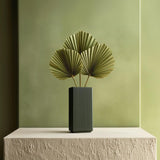 3D Printed Rectangular Vase | Modern Ribbed Tall Vase | Minimalist PLA Plastic Vase | Decorative Vase for Dried or Fresh Flowers Unique Gift