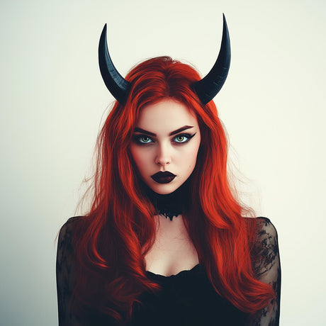 Demon Horns Headpiece | 3D Printed Gothic Costume Horns | Fantasy Cosplay Accessories | Devil Headdress for Halloween | Witchcraft Horns
