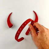 Demon Horns Headpiece | 3D Printed Gothic Costume Horns | Fantasy Cosplay Accessories | Devil Headdress for Halloween | Witchcraft Horns