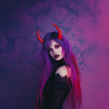 Demon Horns Headpiece | 3D Printed Cosplay Horns | Gothic Costume Accessories | Devil Horns for Halloween | Fantasy LARP Headdress
