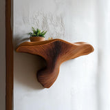 Fungi Floating Wall Shelf | 3D Printed Mushroom Organic Wall Decor | Nature Inspired Home Accent Modern Wall Mounted Shelf