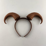 Curved Ram Horns | 3D Printed Demon Horns | Fantasy Cosplay Headpiece