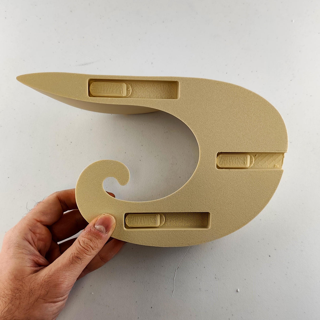 Wave-Inspired 3D Printed Floating Shelf | Modern Wall Art Shelf | Minimalist Home Decor
