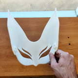 Japanese Fox Spirit Mask | Half Face Cosplay Mask | 3D Printed Samurai Warrior Mask | Anime Fox Mask | Theater Halloween Mask