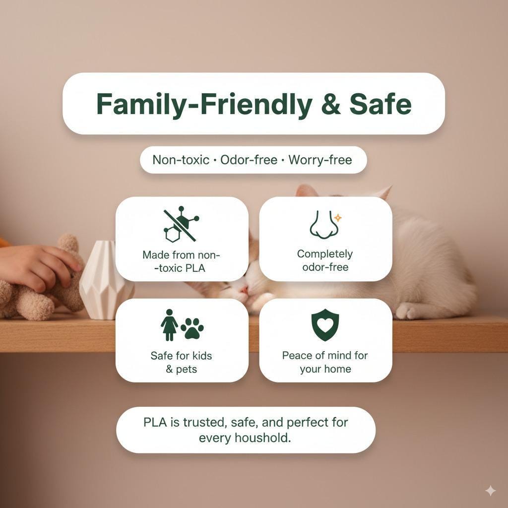 3D Printed Triple Monster Head Wall Shelf | Horror Gothic Floating Ledge | Dark Fantasy Creature Decor for Gaming Room, Bedroom or Hallway