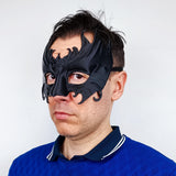 3D Printed Gothic Masquerade Mask | Dark Fantasy Costume Mask Venetian Half Mask | Cosplay Mask