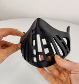 Futuristic Warrior Face Mask | Black 3D Printed Helmet | Cosplay Mask for Men | Tactical Sci-Fi Mask | LARP Armor | Halloween Costume Masks