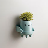 3D Printed Character Wall Planter Shelf | Cute Kawaii Wall Mounted Pot | Minimal Playful Decor Accent for Small Plants in Entryway or Office