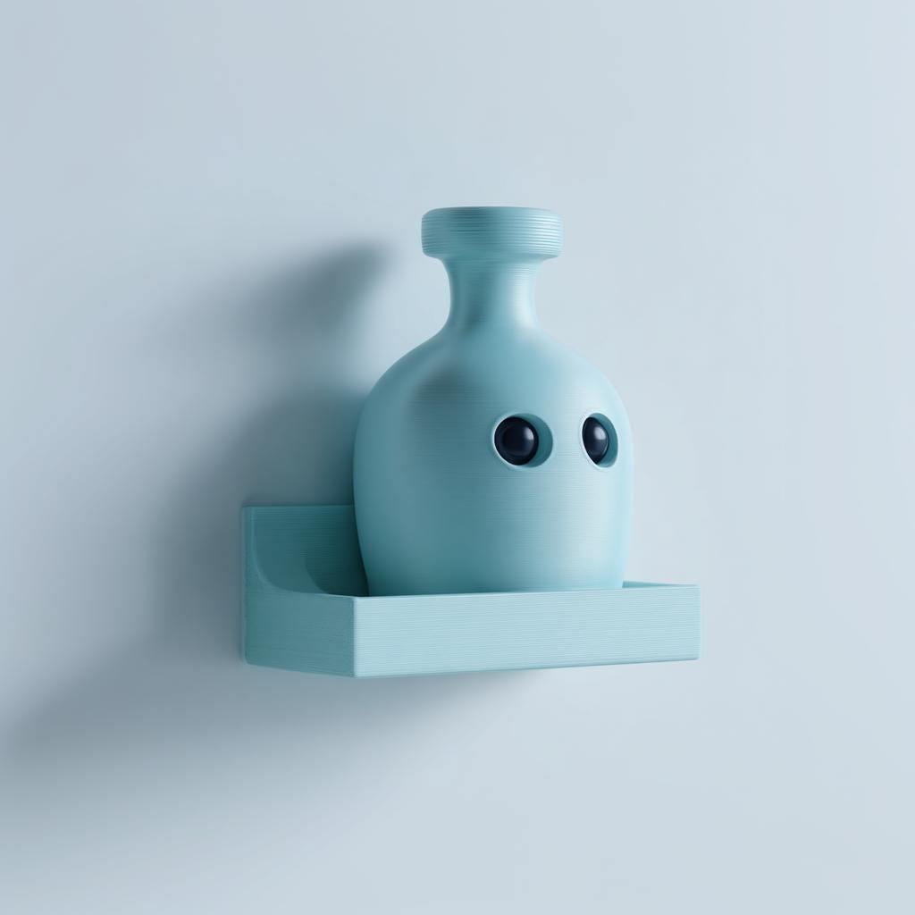 3D Printed Potion Bottle Wall Shelf | Cute Kawaii Bottle Character Decor | Small Floating Accent Shelf for Entryway, Bedroom & Office Walls